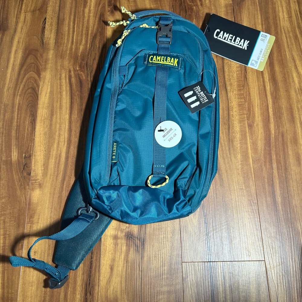 CamelBak Arete Sling 8 Teal Blue 8L Crossbody Hiking Hydration Pack 3035301000